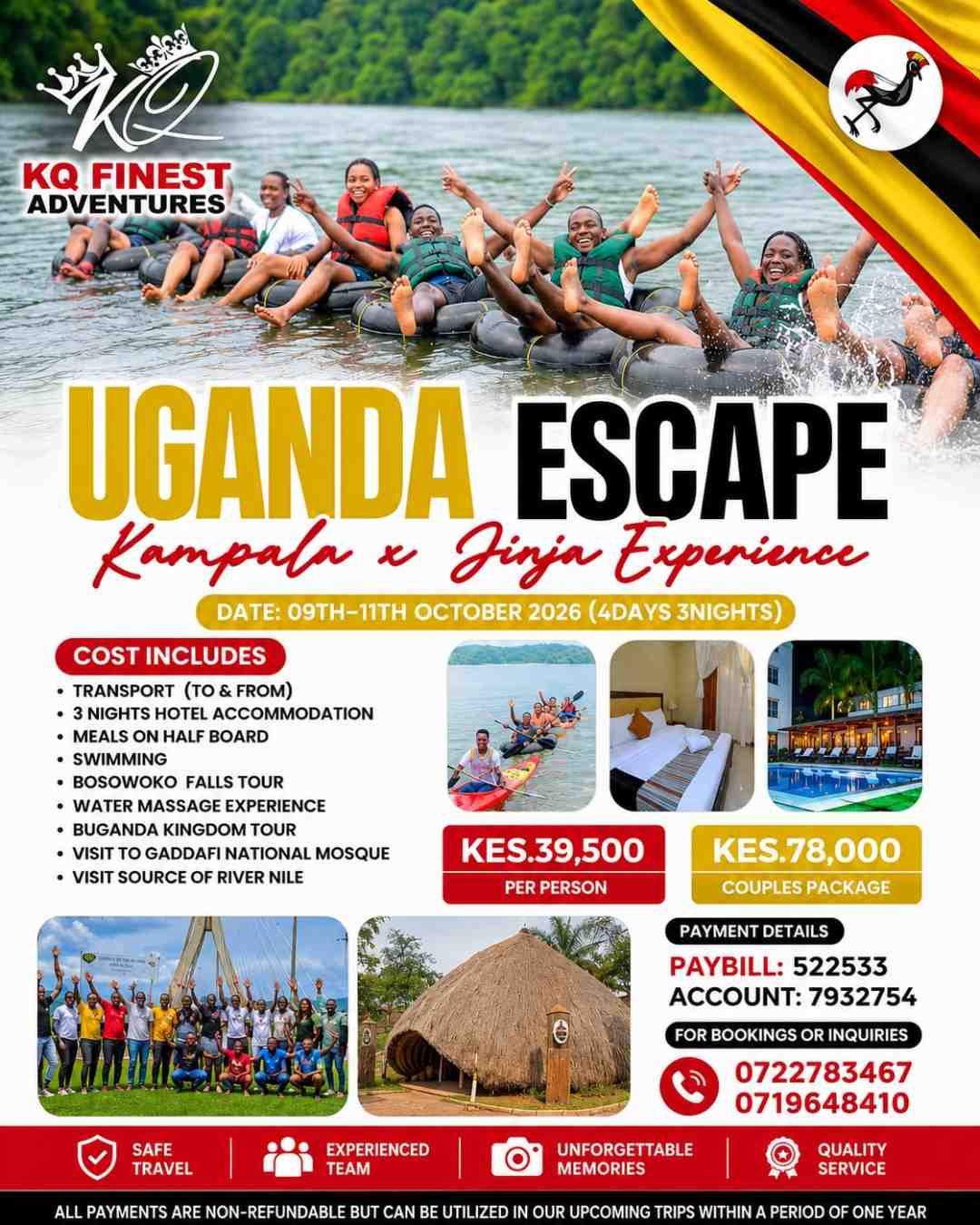 UGANDA ESCAPE, KAMPALA AND JINJA EXPERIENCE 